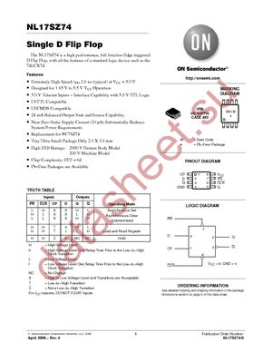 NL17SZ74US datasheet  